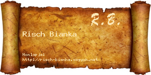 Risch Bianka névjegykártya